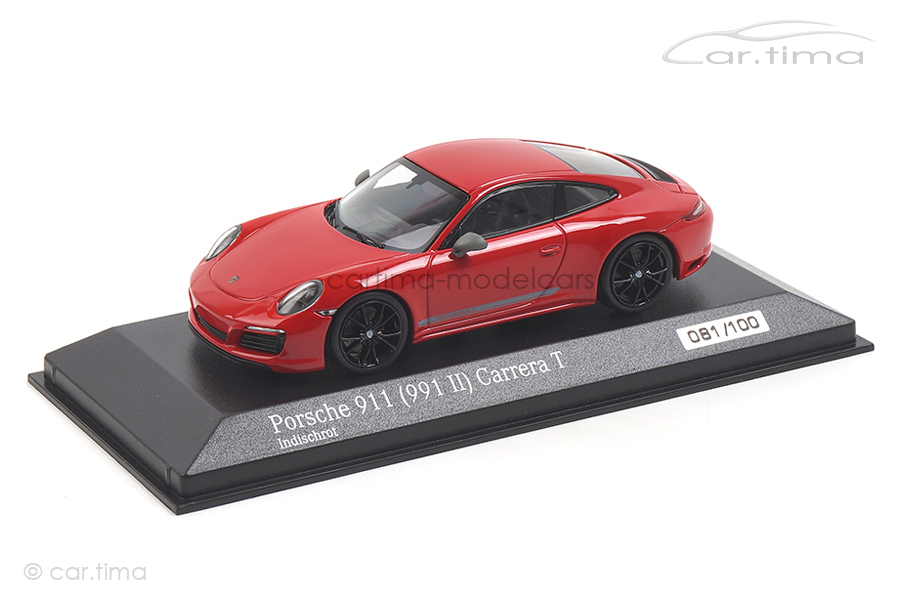 Porsche 911 (991 II) Carrera T Indischrot/Rad schwarz Minichamps 1:43 CA04319002B