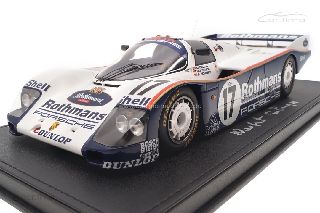 Porsche 962 Winner 24h Le Mans 1987 Originalsignatur Norbert Singer inkl. Vitrine Spark 1:18