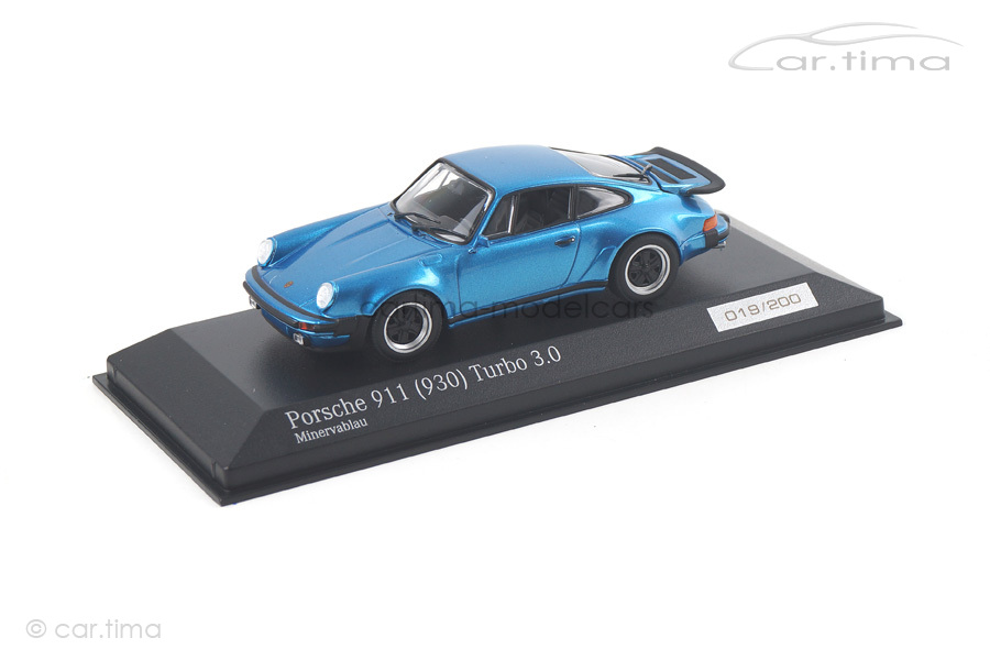 Porsche 911 (930) Turbo 3.0 Minervablau Minichamps 1:43 CA04316030