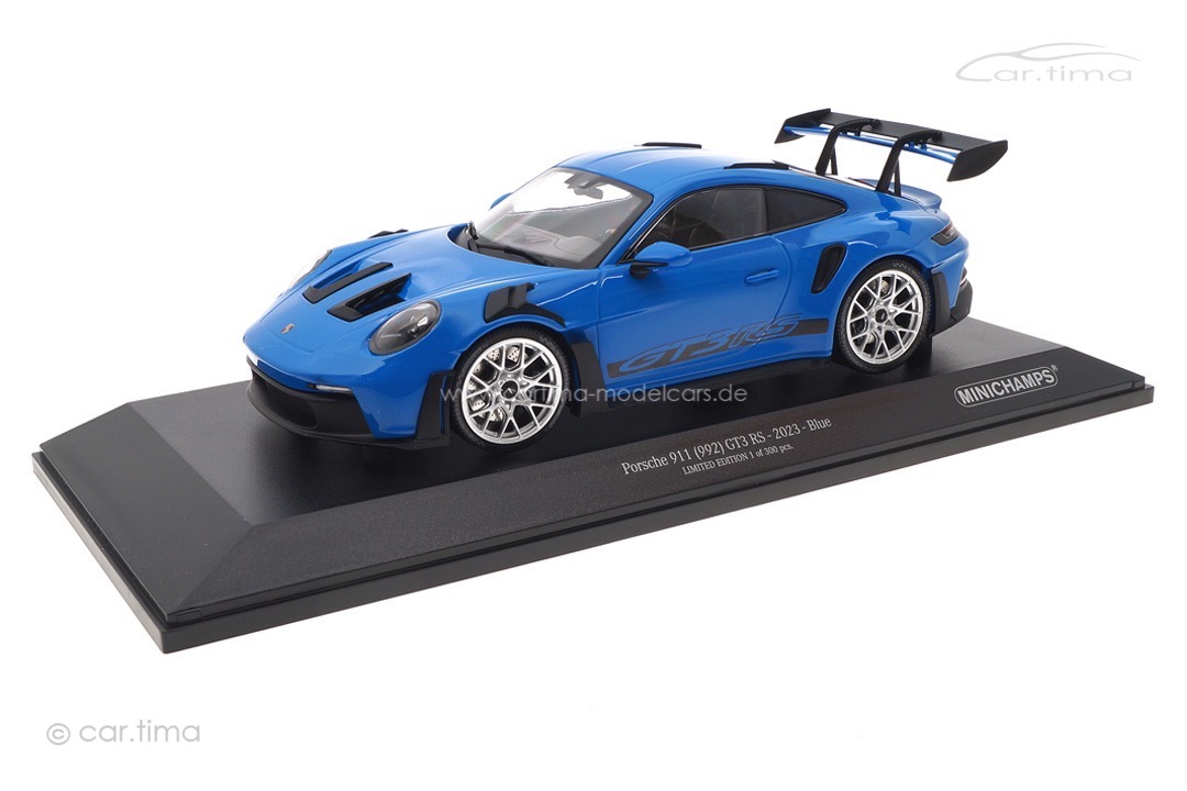 Porsche 911 (992) GT3 RS Sharkblue/Rad silber Minichamps 1:18 153062234