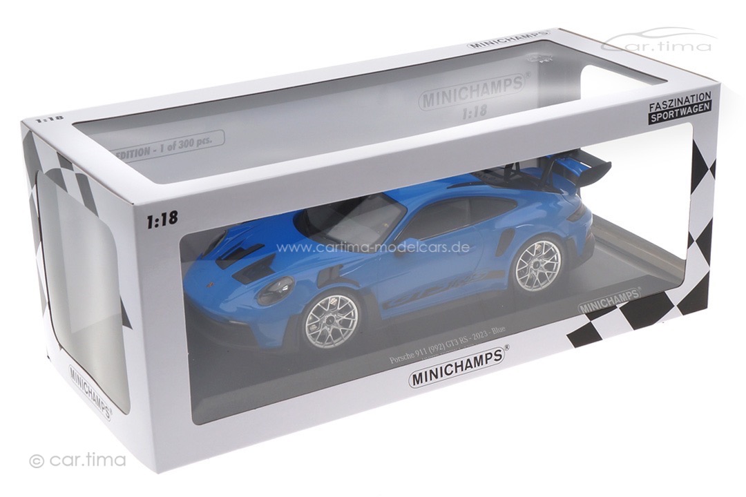 Porsche 911 (992) GT3 RS Sharkblue/Rad silber Minichamps 1:18 153062234