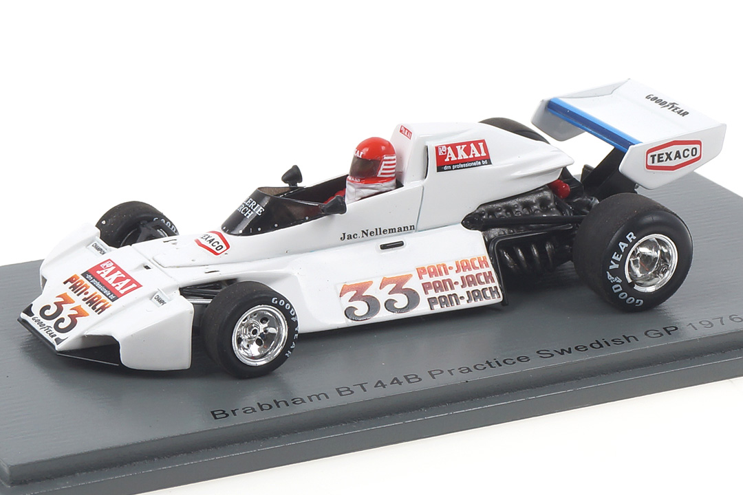 Brabham BT44B Practice Swedish GP 1976 Jac Nelleman Spark 1:43 S7095